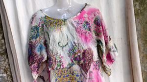 multi print short kurti