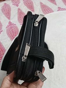 black bag with 4 compartments