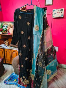 Elegant Black Kurta Set with Dupatta