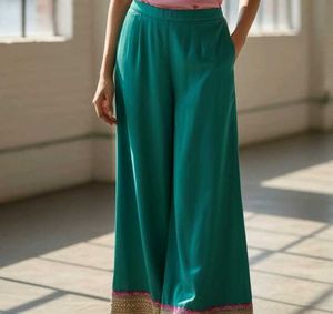 navratri Teal Palazzo Pants
