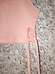 Peach Sleeveless Crop Top