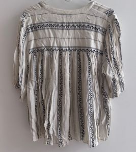 Only - Women’s Boho Striped Cotton Top