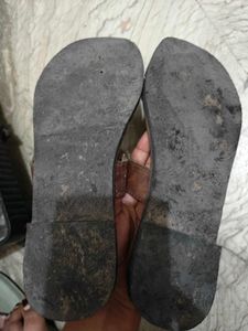 Brown Leather Ethnic Flats