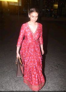 New Bandhani Crepe Pink Maxi dress