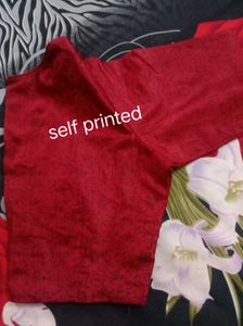 maroon Printed Blouse