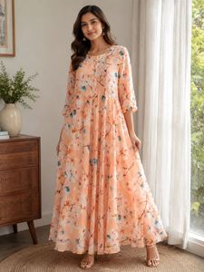 Floral ethnic dress/gown