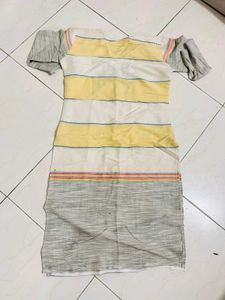 Striped Embroidered Kurta