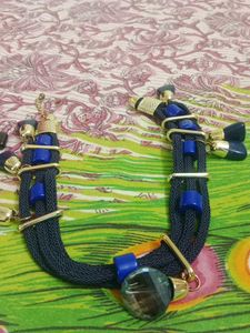 Chic Black &amp; Blue Statement Necklace Set