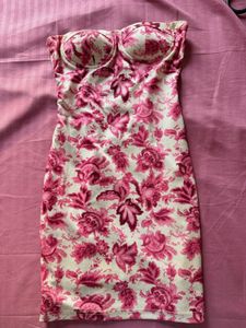 Floral Print Bustier Dress