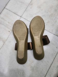 Golden Bronze Slip-On Sandals