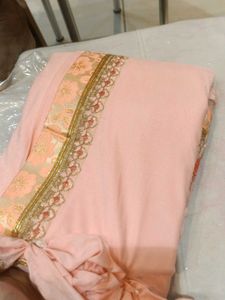 Elegant Pink Embroidered saree