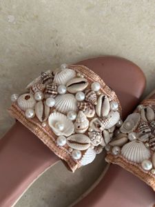 Shell Embellished Flats