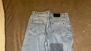 Wide Leg Light Wash Denim Jeans