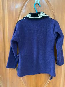 Beautiful Purple Embroidered Cardigan