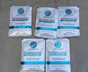 Combo of  RealAroma Diamond Facial Pack - 5 Ct