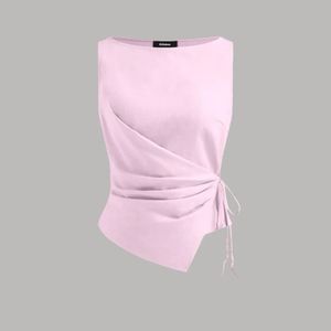 Chic Pink Wrap Top