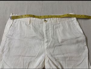 Zara Men's White Linen Pants