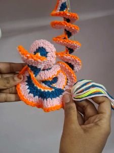 Handmade Crochet Spiral Decor