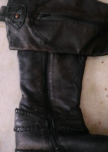 Vintage Black Leather Cowboy Boots 38/39