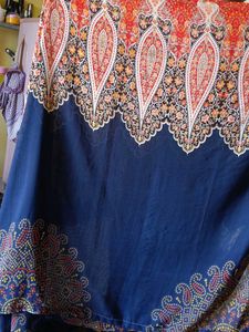 Vibrant Paisley Print Ethnic Gown