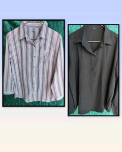 Bundle of 2 Long Sleeve Button-Up Shirts