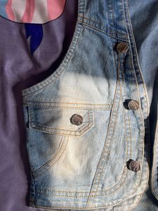 Light blue denim vest/jacket