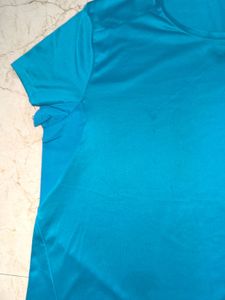 Quechua Dry-Fit Running T-Shirt – Teal Blue