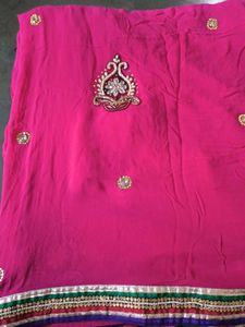 Embellished Pink Saree 💓