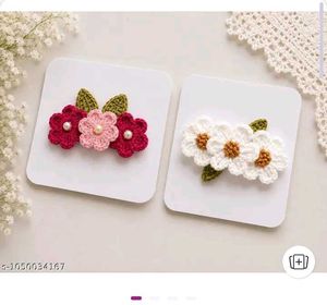 Handmade Crochet Bow Hair Accessory