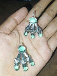 Boho Turquoise Fan Earrings