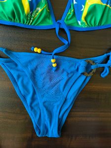 Flag Bikini Set 🇧🇷 + linen shirt