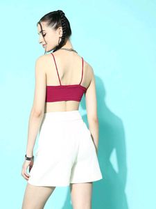Magenta Cutout Crop Top
