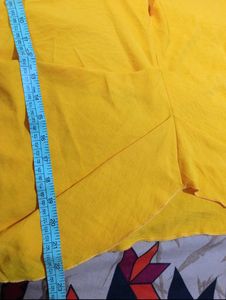 Sunshine Yellow Draped V-Neck Top