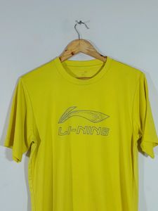 Yellow Printed Active Wear T-Shirt (Men's)