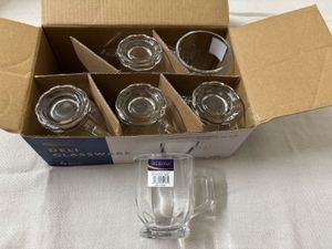 🆕DELISOGA Deli Glassware Tea/Coffee Cup Set of 6