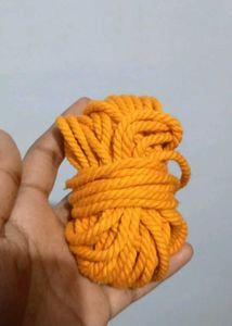 brick red,mustard 3 mm twisted cotton macrame cord