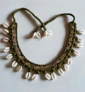 Boho Necklace with Shells &amp; Mirrors