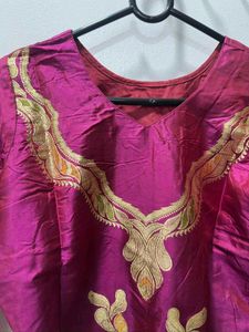 Maroon Banarasi Pant Suit
