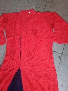 Red Embroidered Kurta