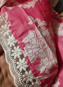 Elegant Pink Floral Kurta