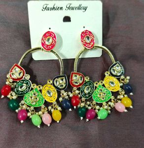 Colorful Jewelled Earrings 🌈