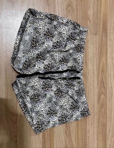 Leopard Print Drawstring Shorts