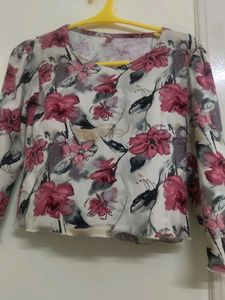 Floral Print Long Sleeve Top