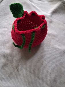 Crochet Strawberry coin Pouch