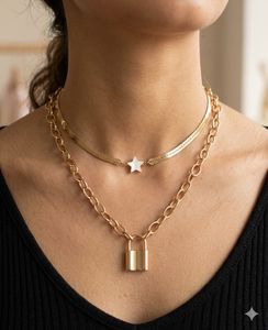Layered Gold Chain Necklace