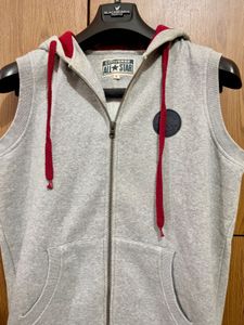 Sleeveless Zip-Up vest Hoodie
