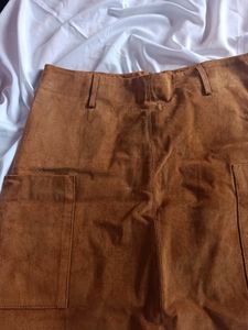 Velvet Leather Skirt