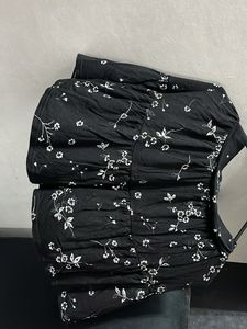 Black Floral Mini skirt