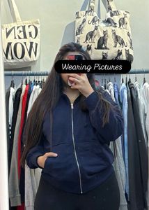 H&M Navy Blue Zip-Up Hoodie