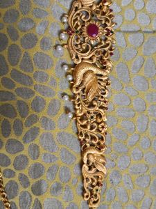 Exquisite Gold Kamarbandh with Pearls &amp; Stones